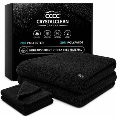 Crystal Clean 1300GSM Car Drying Towel - XL (24x36) Microfiber Towels for Car...