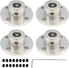 Sydien 4Pcs 8mm Rigid Flange Shaft Coupling Motor Guide Coupler 