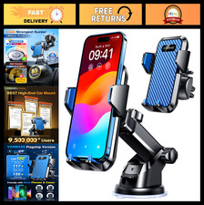 "Strong Suction Car Phone Mount - Military-Grade Holder for Dashboard  Windshie
