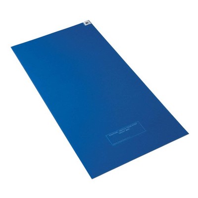 CONDOR 6GPY4 Tacky Mat,Blue,18 x 36 In,PK4 6GPY4