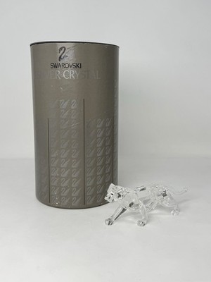 Swarovski Silver Crystal  Leopard  Figurine W/Org. Box (B-872)