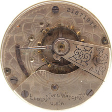 1919 ELGIN POCKET WATCH MOVEMENT 21871916 GRADE 288 18s 7j GE