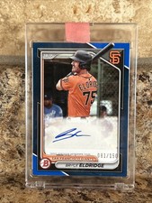 BRYCE ELDRIDGE Auto 2024 Bowman Prospects RC Blue /150 Giants