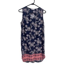BeachLunchLounge Cover Up Dress Boho Print Blue and Pink Size Small
