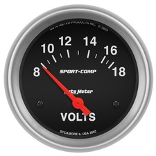 Auto Meter 3592 Sport-comp Electric Voltmeter Gauge Regular 2.625 In.