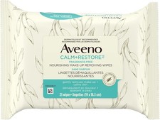 Aveeno Calm  Restore Nourishing Makeup Removing Wipes - 25 Wipes