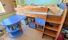 Stompa Mid Sleeper with Storage Ladder, Desk and Under Bed Storage