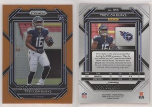 2022 Panini Prizm Rookies Orange Prizm /249 Treylon Burks #313 Rookie RC
