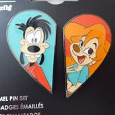 Disney Trading Pin Goofy Movie Max & Roxanne Heart Set | eBay
