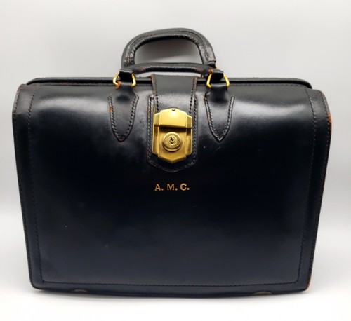 Rare Vintage 1940s Leather Doctor’s Medical Bag USA Leather House Calls Cosplay - Image 1