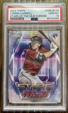 2023 Topps Corbin Carroll Chrome Stars Of The MLB PSA 10 RC Arizona Diamondbacks