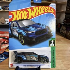 Hot Wheels HW Green Speed Ford Mustang Mach-E 1400 Blue/Black 1:64 Unopened