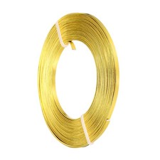 Flat Jewelry Craft Wire, 3mm 18 Gauge Aluminum Craft Wire Golden