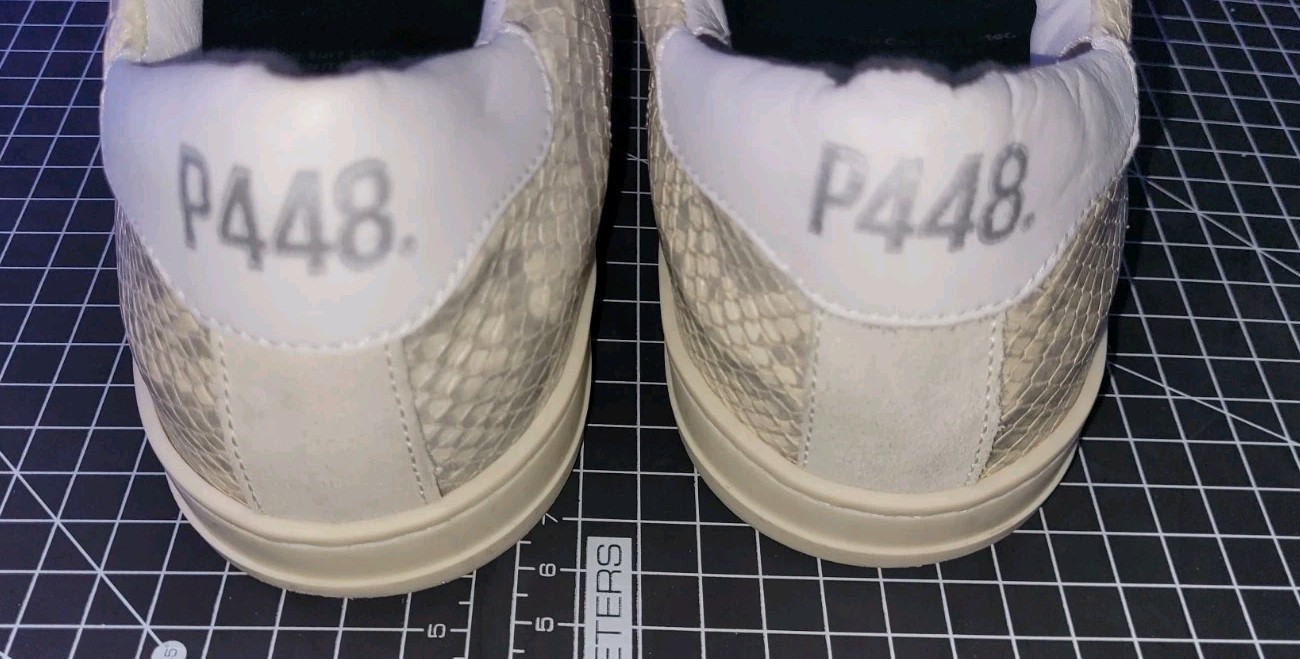 P448 John Embossed Leather Snake Python Suede Sne… - image 9