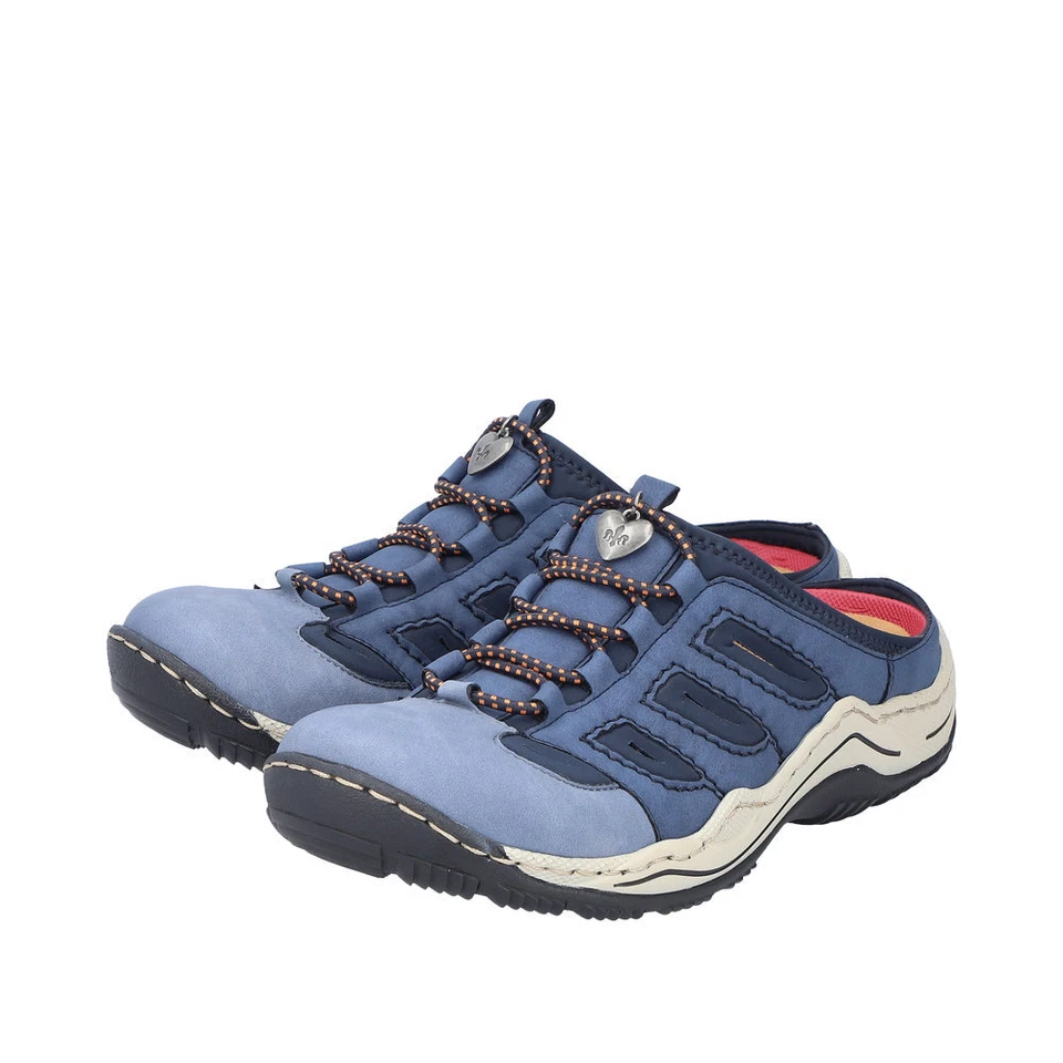 Rieker Mujer Zuecos Sabot Zapatillas Zapatillas Zapatos Azul L0555 Foto 2 de 4