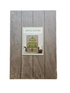 Menu Board - Solid Stain Wood Base - NEW 12" x 8"