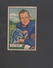 1951 Bowman Football Card #50 Ray Bray-Chicago Bears Ex Card