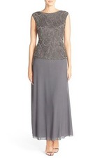 Pisarro Nights Embellished Mock Two-Piece Gown (size 16W)