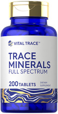 Trace Minerals  200 Tablets  Non-GMO  Gluten Free  by Vital Trace