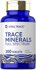 Trace Minerals | 200 Tablets | Non-GMO & Gluten Free | by Vital Trace