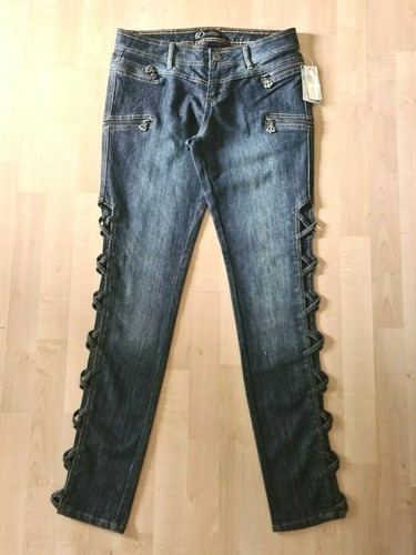 DEREON Jeans Lattice Cut Out Side Pants 