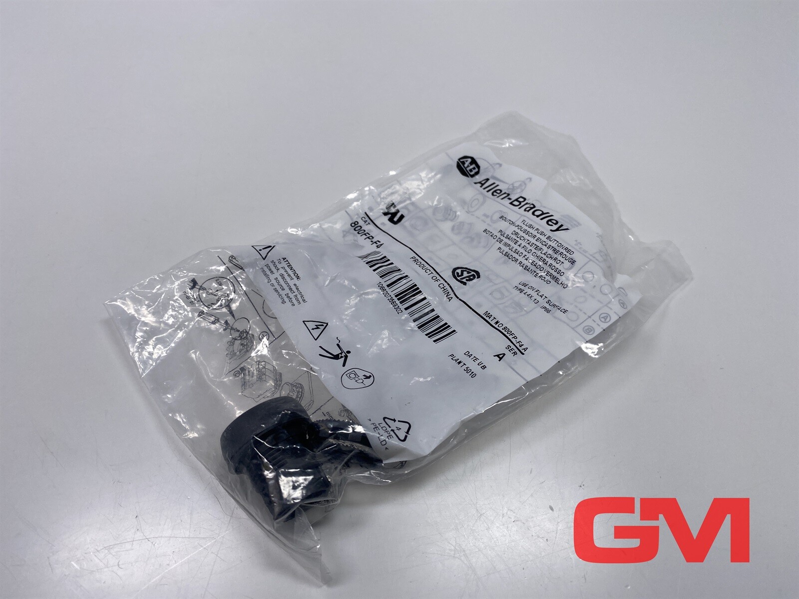 Allen-Bradley Push Button 800FP-F4 Flush Red Series A