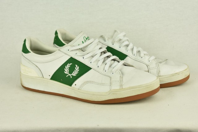 fred perry kingston white leather trainers