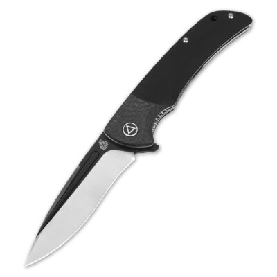 QSP Harpyie Linerlock Black Carbon Fiber/G10 Folding CPM-S35VN Pocket Knife