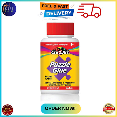 Jigsaw Puzzle Glue with Applicator - Saves, Laminates and Preserves Finished
