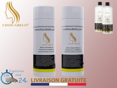 Kit Lissage Sans Formol Borabella à La Protéine De Soie - 2x500ml + Gants, Shampoing Clarifiant Inclus