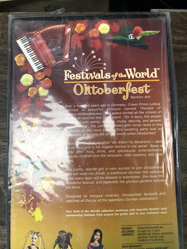 Barbie Festivals of the World Oktoberfest Pink Label - Picture 10 of 13