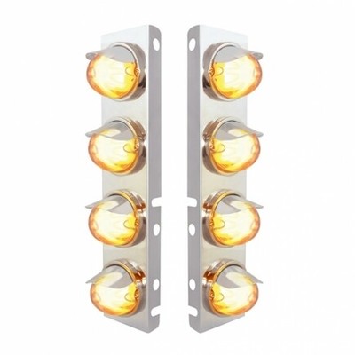 United Pacific 34437 Air Cleaner Light Box Panel   Stainless Steel, 8 Cutouts,