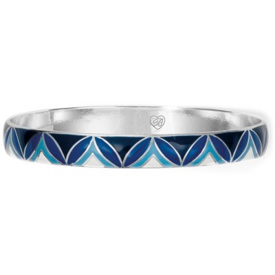 NWT Brighton BELLA CAPRI Blue Silver Bangle Leaf Bracelet MSRP $48