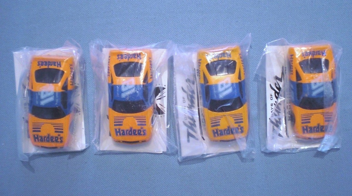 Hardees 1990 - Days of Thunder - Orange Hardees RaceCars MIP - Lot