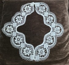 Vintage Battenburg Tape Lace Collar Neck Bib