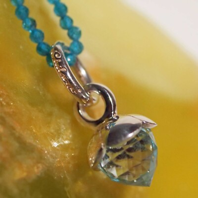 Original Chilango Anhänger 4 Leaves Out of Nature Sky Topaz white Circonia 925er