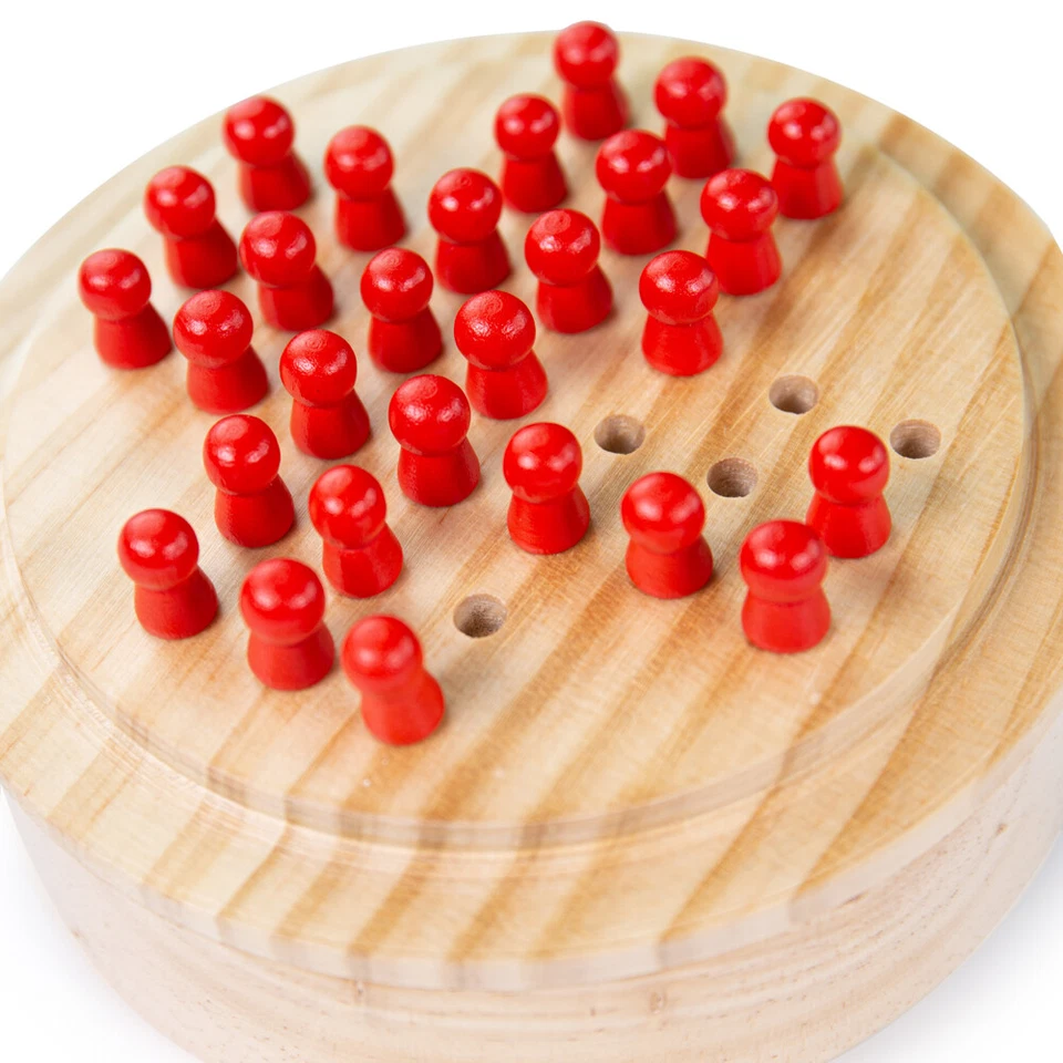 Bigjigs Toys Mini Wooden Solitaire Game, Travel Game, Stocking Filler Toys - Image 4 of 4