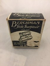 Vintage Berghman Skate Sharpener Original Box Ice skating 