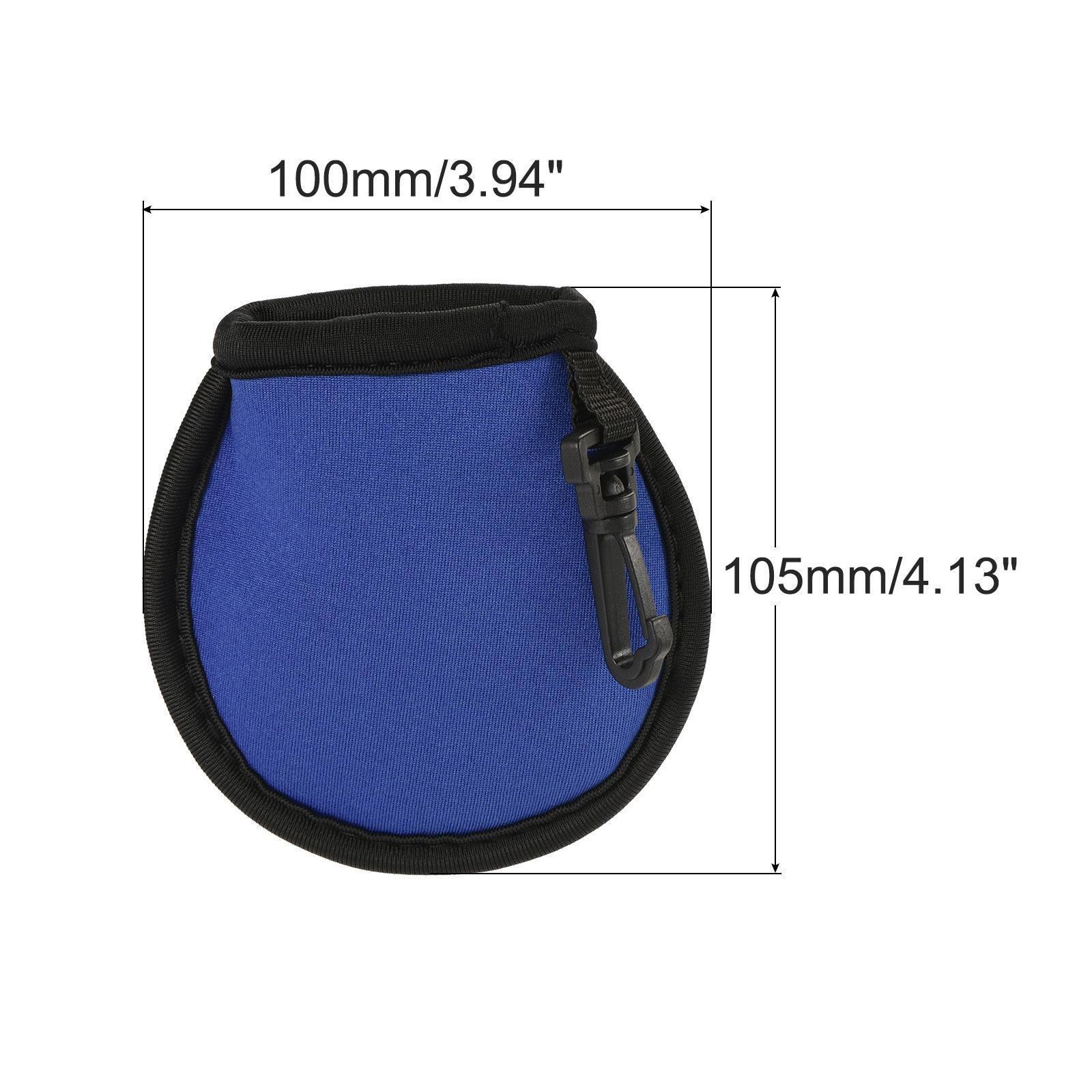2pcs Golf Ball Cleaner Portable Pouch Pocket Washer Bag with Clips Blue