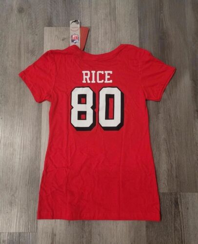 New 49ers Red Mitchell & Ness JERRY RICE jersey shirt size Women's S with tags - Picture 1 of 8
