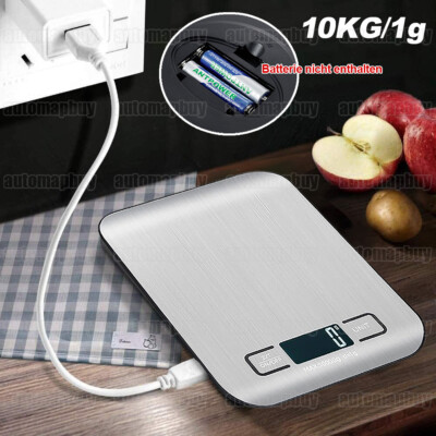 Küchenwaage 10KG/1g Digital Edelstahl LCD Electronic Grammwaage Haushaltswaage