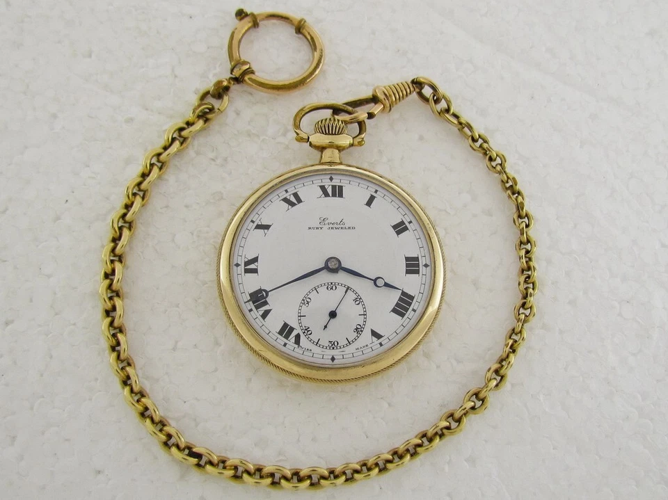 Reloj Bolsillo Omega Cronómetro SÚPER RARO Antiguo Suizo Hermoso Art Deco Dorado Foto 3 de 4