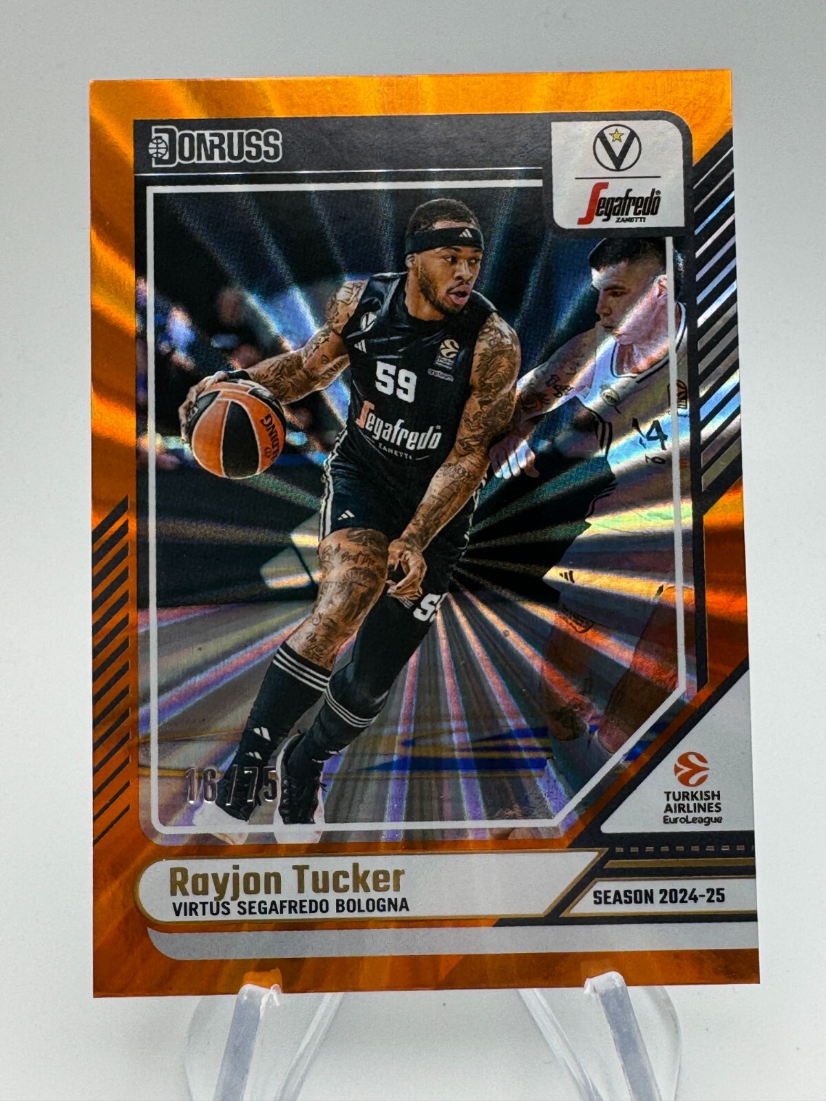 2024-25 Donruss EuroLeague RAYJON TUCKER Orange Laser /75 #28