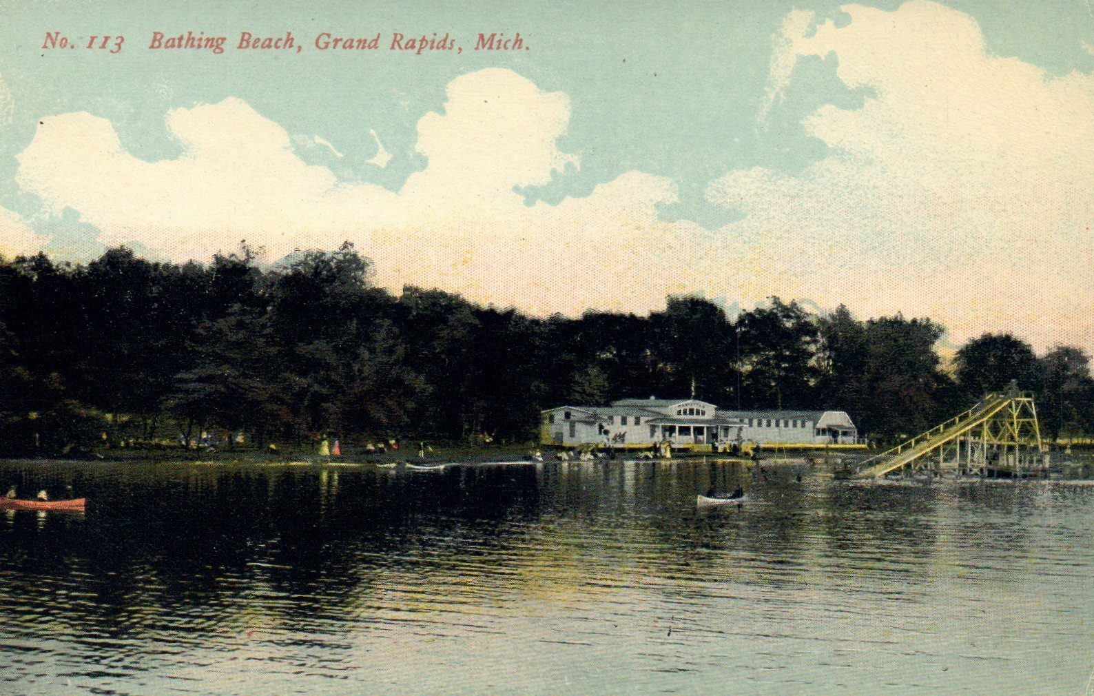 No 113 Bathing Beach Grand Rapids Michigan MI Postcard eBay