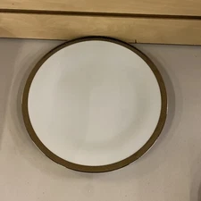 Michael Aram Silversmith Dinner Plate, White Silver Trim 10 3/4 in NWT Other @