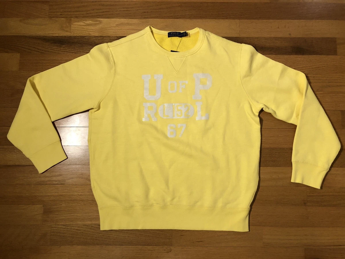 New L Polo Ralph Lauren U of P University Logo Varsity Athletic Sweatshirt 1967