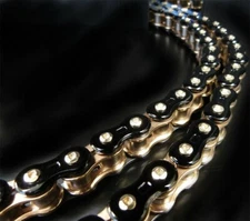 EK Z3D-530 MOTORCYCLE CHAIN 150 LINKS TENSILE STRENGTH 11,200 lbs BLACK / GOLD