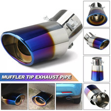 Universal Auspuffblende Auspuffspitzen Endstück Rund Endrohr Edelstah 63 mm 