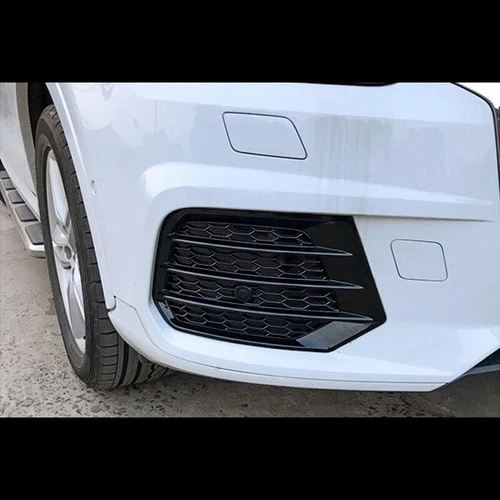 Fog Light Grill Front Honeycomb Grille Fit for Audi Q3 2016 2017 2018 Black - Picture 2 of 5