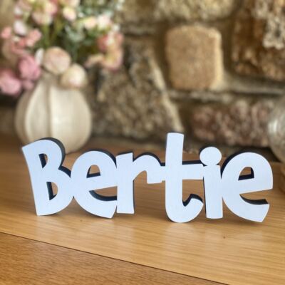 Personalisiertes Namensschild aus Holz | Kinderzimmer Regal Buchstaben Babyzimmer Deko Geschenk 9 cm